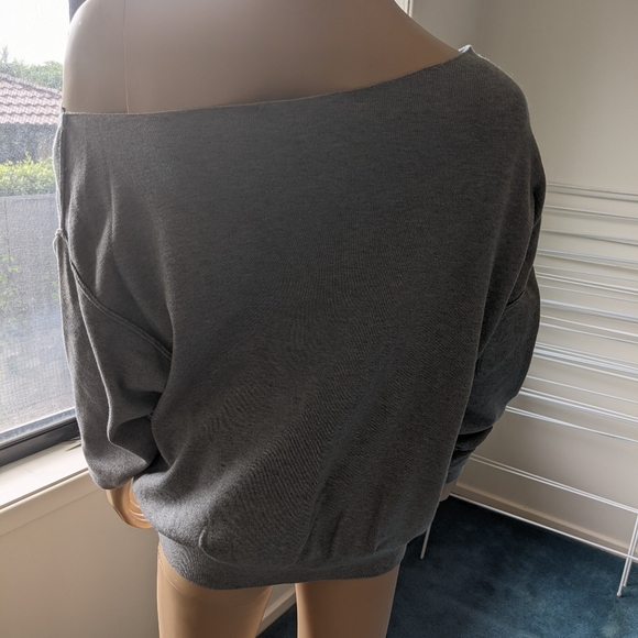 Decjuba Kori One Shoulder Knit Grey Sz S - Picture 3 of 4